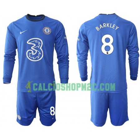 Chelsea Ross Barkley 8 Bambino Maglia Prima 2020/2021 Manica Lunga (+ Pantaloncini)